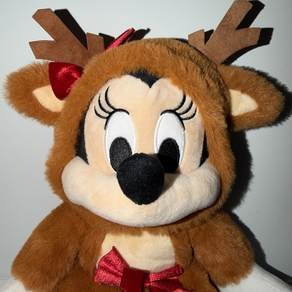 Disney 2025 Christmas Minnie‎ Mouse Reindeer 15 Inch Plush Holiday - Picture 5 of 12